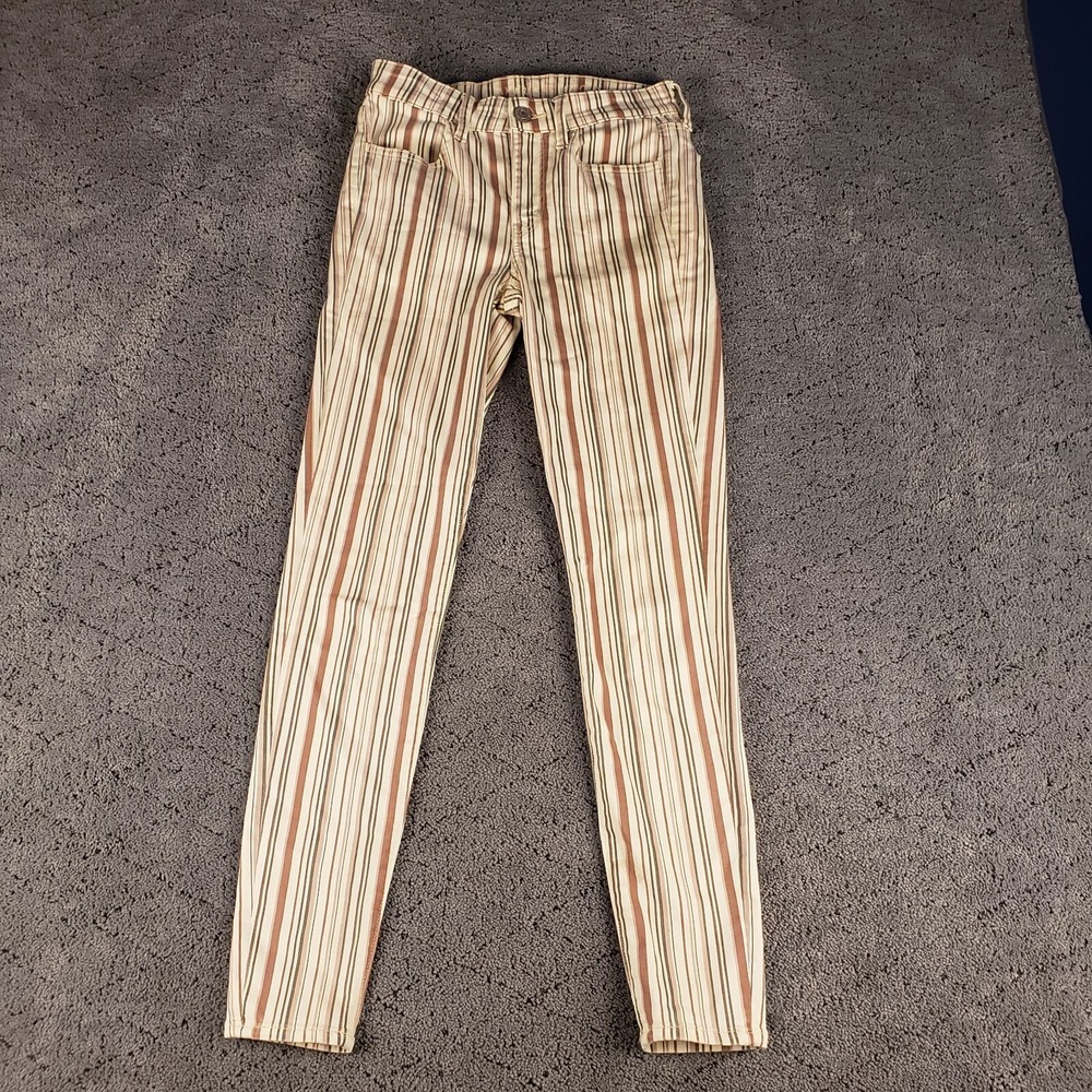 American Eagle Jeans Womens Size 2 Striped Hi‎ Rise Jegging Mid Rise Slimming